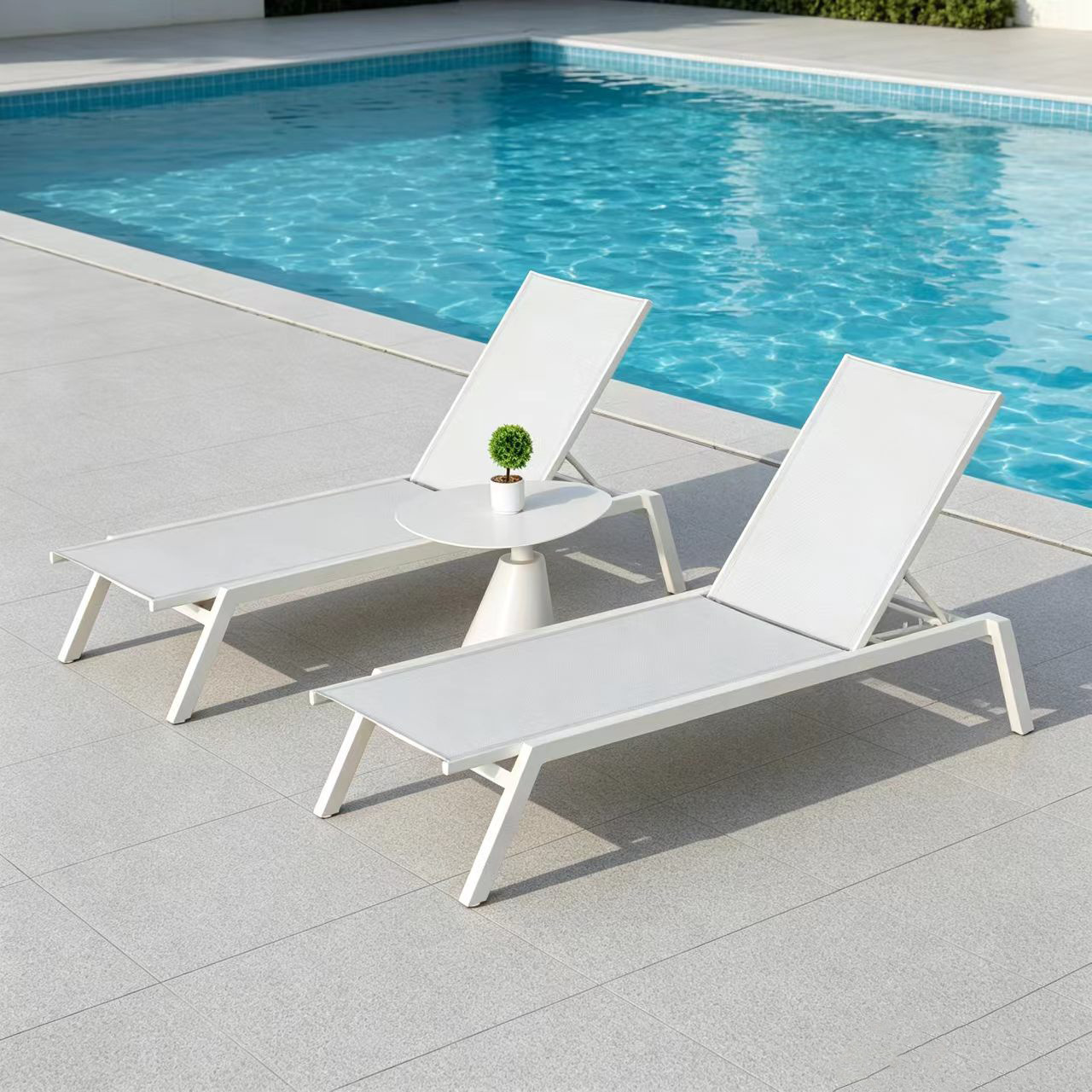 Silla de playa al aire libre balcón al aire libre villa junto a la piscina silla de playa plegable portátil silla de patio europea