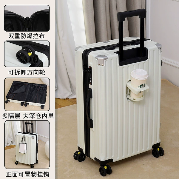 Explosion-proof handheld glass holder with zipper wet and dry separation, ivory