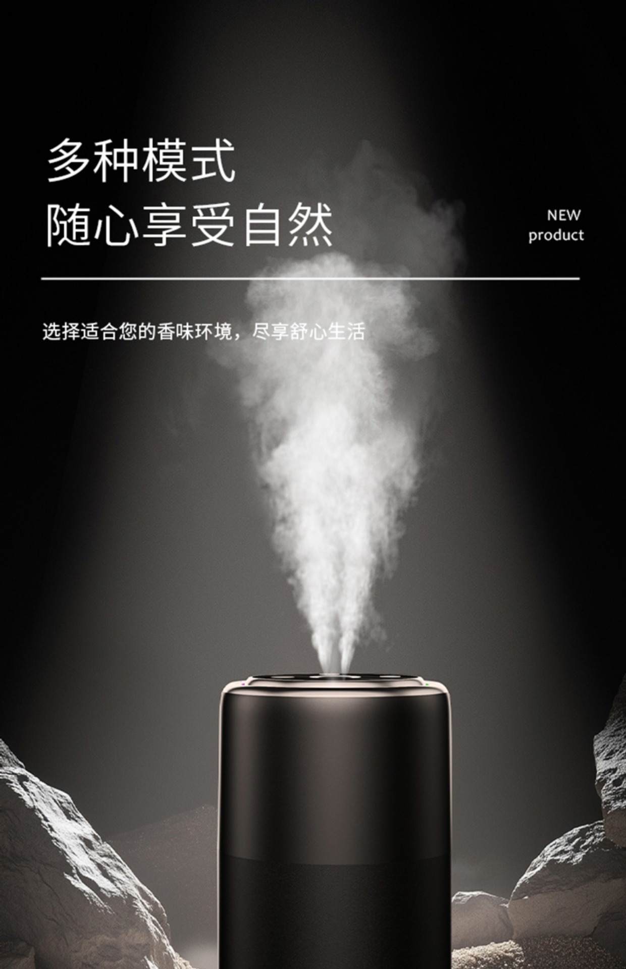 Ai Voice-Controlled Car Fragrance Diffuser, Car Perfume with Voice-Activated Starlight, Automatic Start-Stop Spray to Eliminate Odors in the Car