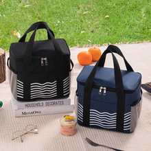 大容量保温饭盒袋便捷手提午餐包防水防油便当包带饭包户外野餐包