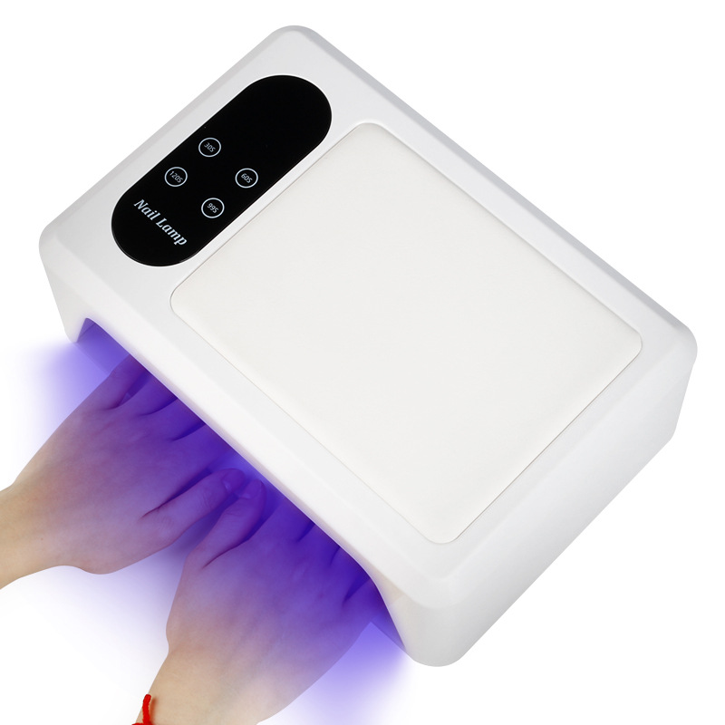 Lámpara de manicura de almohada de mano de alta potencia para usar lámpara de horneado de uñas de dos manos máquina de fototerapia de manicura gran espacio esmalte de uñas secador de esmalte de uñas