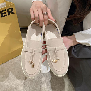 Doug Shoes 2024 New Sweet Beauty Flat Shoes Summer Explosions Lazy Shoes Autumn Loafers Women's Shoes plus size