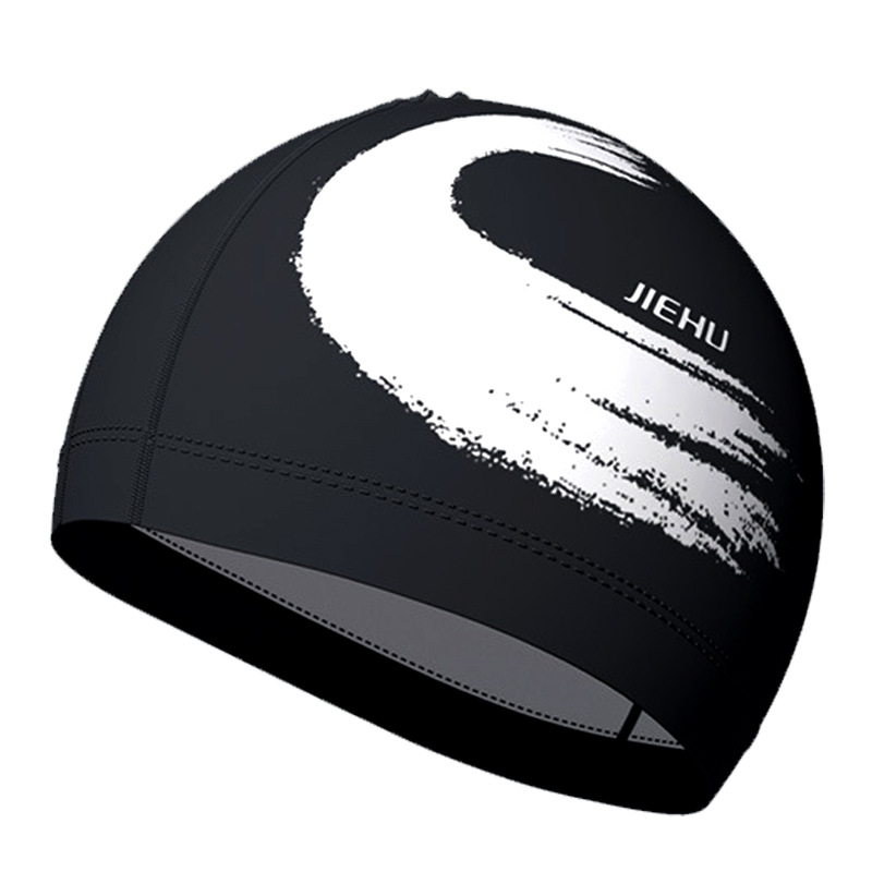 Gorros de natación de PU para hombres y mujeres adultos, personalizables con logotipo, alta elasticidad, cómodos para cabello largo, no aprietan la cabeza, adecuados para estudiantes y niños mayores, gorros de natación impermeables.