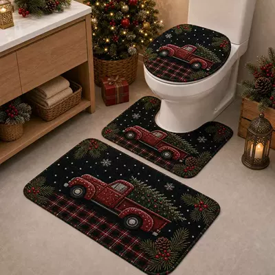 Avtomobil döşəmə paspasları — water-absorbent and non-slip toilet mat - black-christmas-car-4060cmnew-diatom-mud