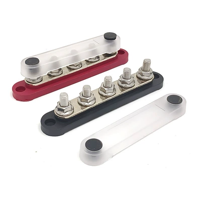 Bar Wiring Bar for Cars, Power supply, ignition system accessories - xhlp-m8-5-red-and-black-pair