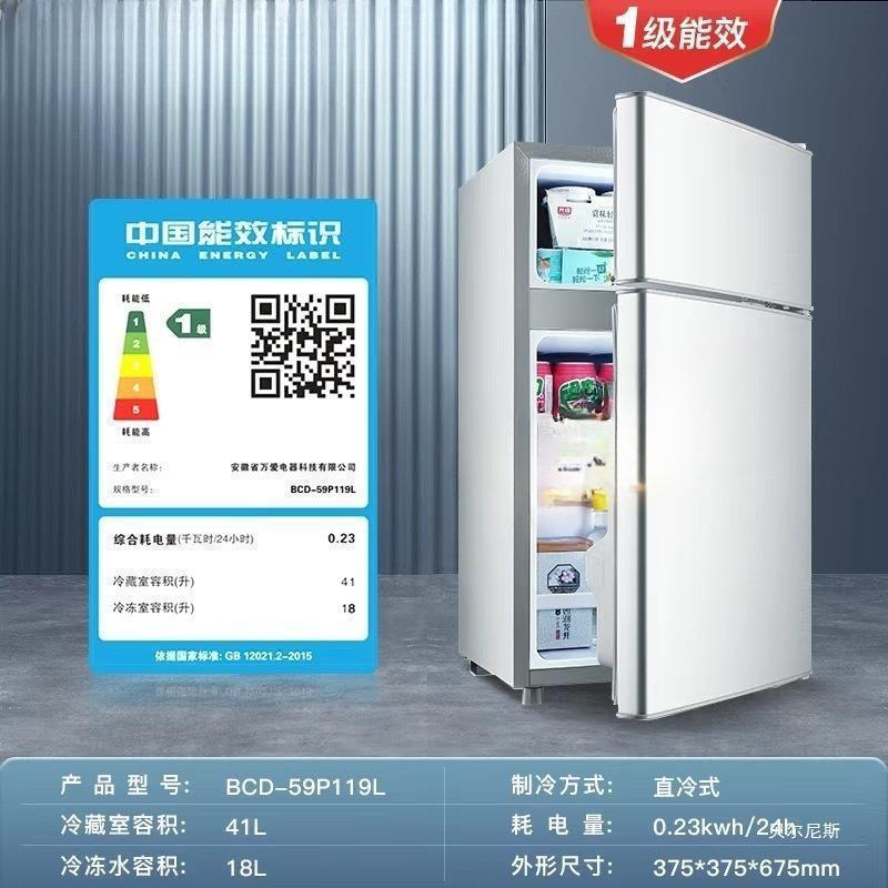 2人用レンタル冷凍庫冷蔵寮ミニ宅配冷蔵庫家庭用両開き小型省エネリリー|undefined