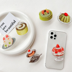 Cake ice cream sandwich mobile phone air bag holder ins adhesive retractable portable support stand