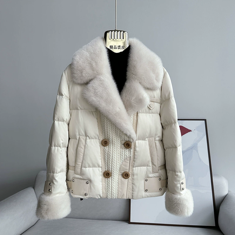 Winter silk lightweight down jacket, goose down