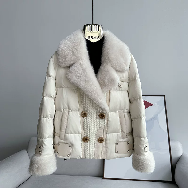 Winter silk lightweight down jacket, goose down