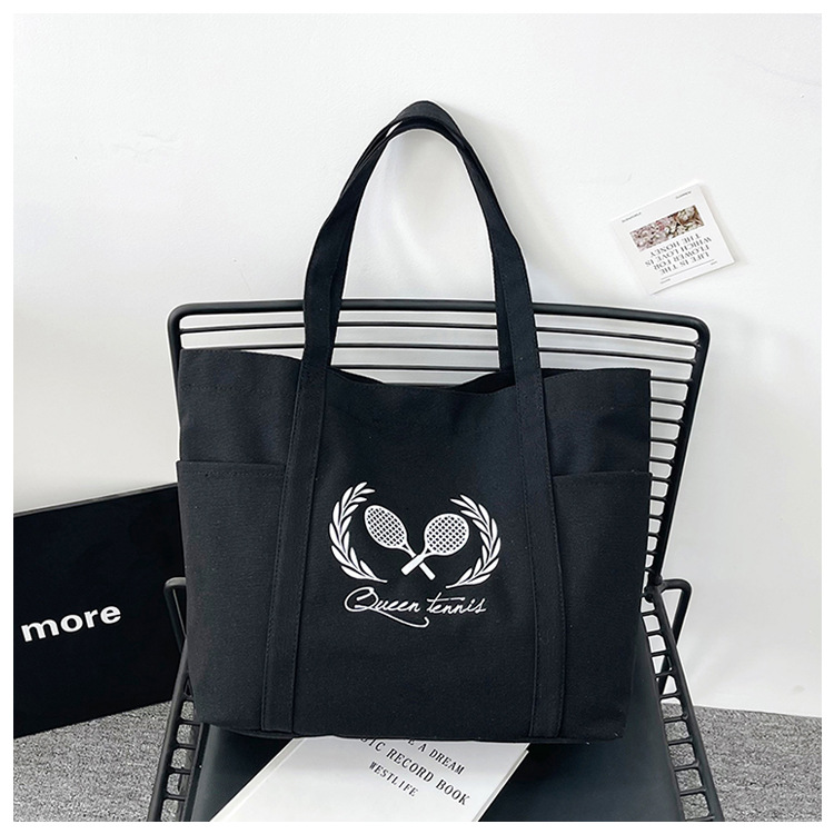 A new best-selling large-capacity casual canvas bag, a Korean-style fashionable and simple canvas bag for commuting to school undefined