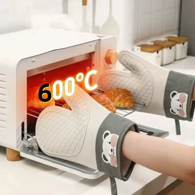Silicone non-slip gloves, anti-scald