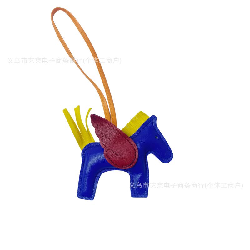 跨境热销小马挂件PU皮革包包挂饰汽车钥匙扣天使飞马包挂件小礼品|undefined