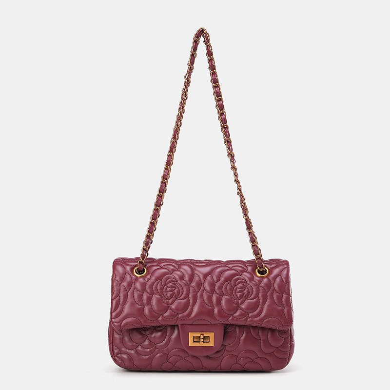 Camelia da donna, nuovo modello 2026, borsa a catena elegante e alla moda, borsa a tracolla e a spalla._voghion.com