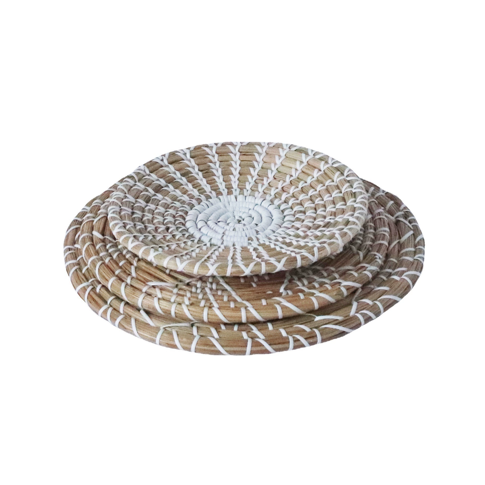 straw decorations, woven set, European style, 3 piece set