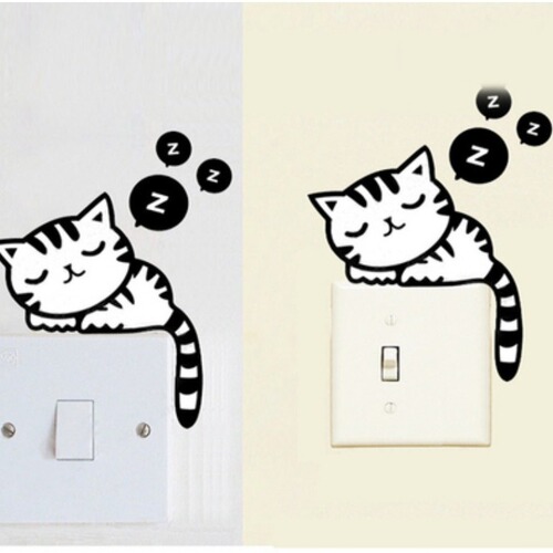 K series removable wall sticker switch sticker Panda creative living room bedroom notebook wall random sticker