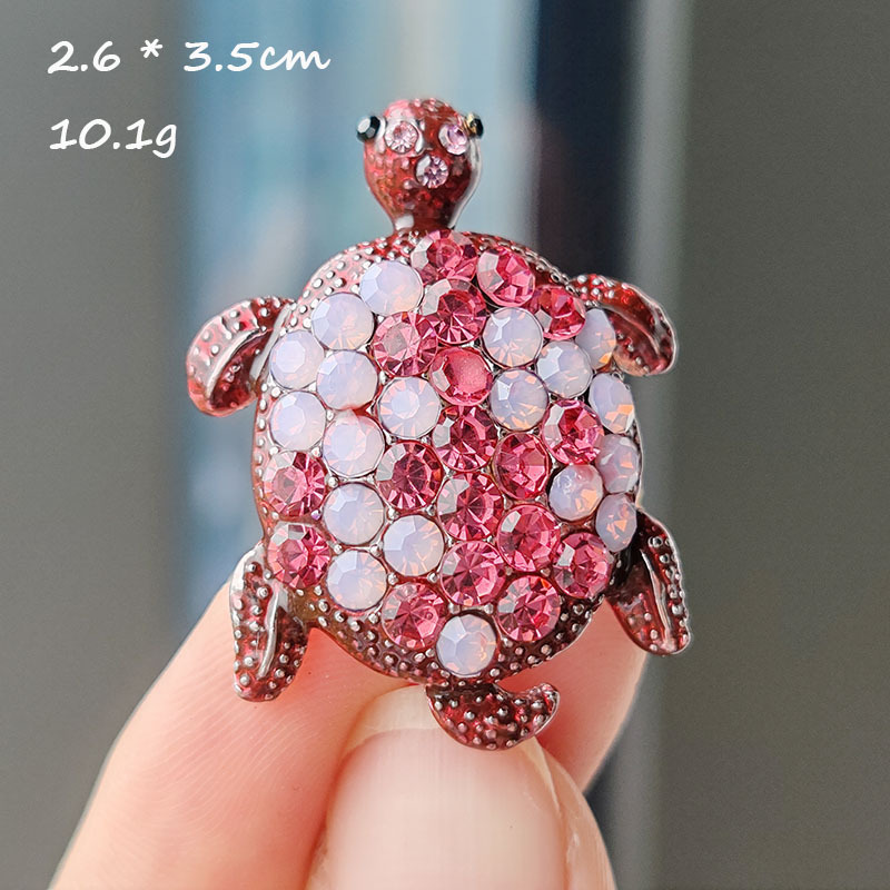 16g Weight Rhinestones Inlay Material Brooches Classification Holiday, Daily Occasion Alloy Material Tortoise Pattern Unisex Gender Inlay Design Simple Style, Classic Style Style Simple Style Classic Style Pin Tortoise Alloy Inlay Rhinestones Unisex Brooches 2