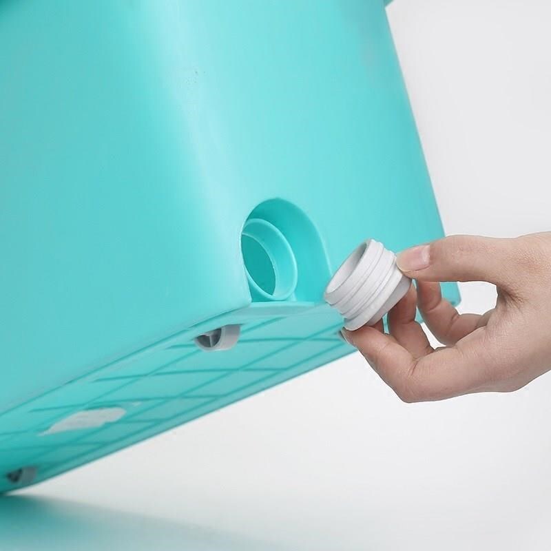 ✅ Wuqa Rectangular Washing Mop Bucket Household Thickeneded Large Bucket Large Capacity Plastic Bucket with Pulley Outlet