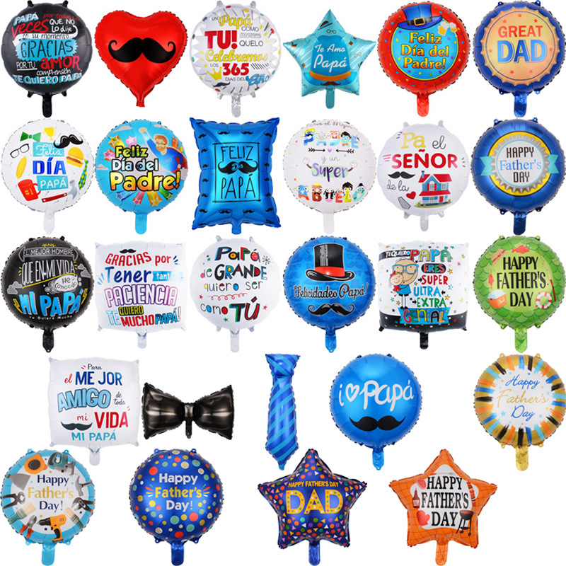 Father's Day Heart Shape Bow Knot Aluminum Film Party Balloons display picture 1