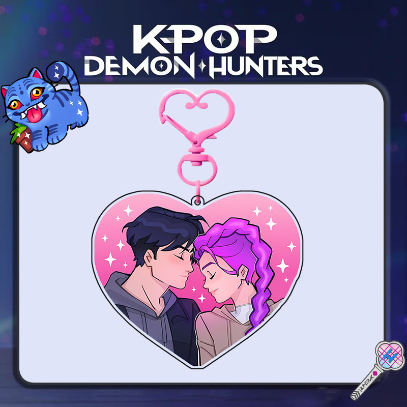 HUNTRIX猎魔女团亚克力心形 钥匙扣可爱动漫包包挂件KPOP周边|undefined