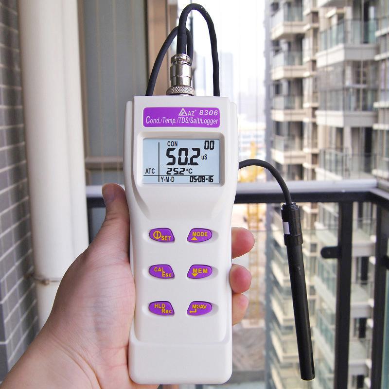 台湾衡欣 AZ8306 便携式电导率/TDS/ 盐度检测仪 水质测试仪