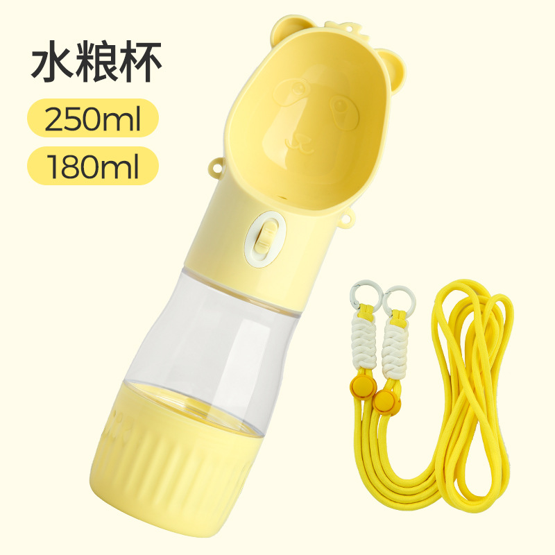 Taza para mascotas, taza de agua portátil para perros, taza de agua para salir, taza para beber para mascotas con mensajero, taza de agua para pasear al perro al aire libre