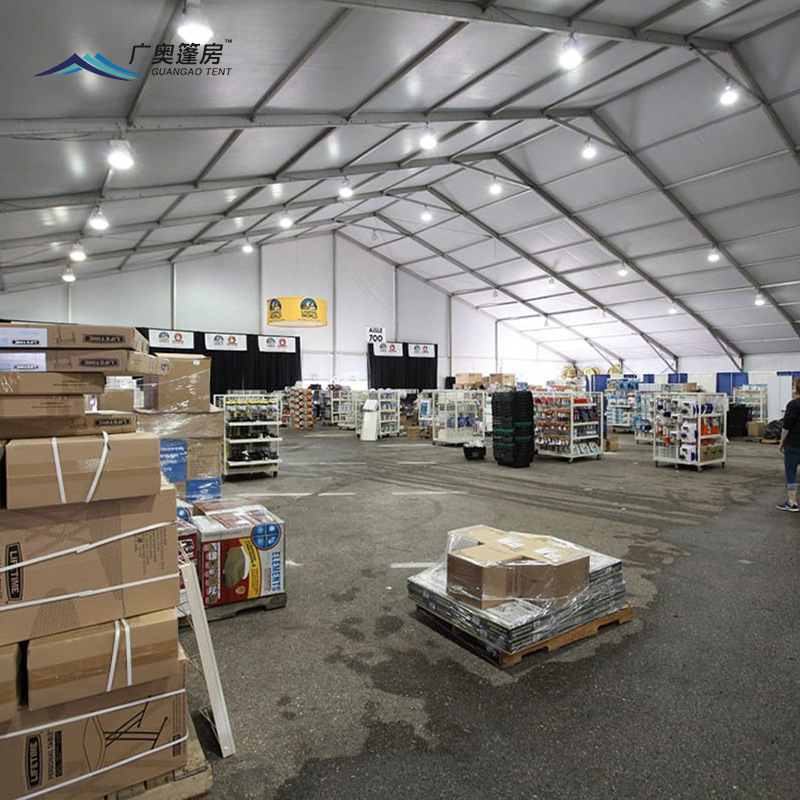 临时仓库仓储白色帐篷铝合金遮阳展会展览篷房大型物流车间帐篷