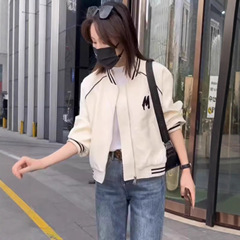 短款棒球服外套女春季新款2025年欧货感休闲百搭夹克上衣