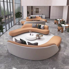 皮艺沙发;成套餐桌椅;办公沙发