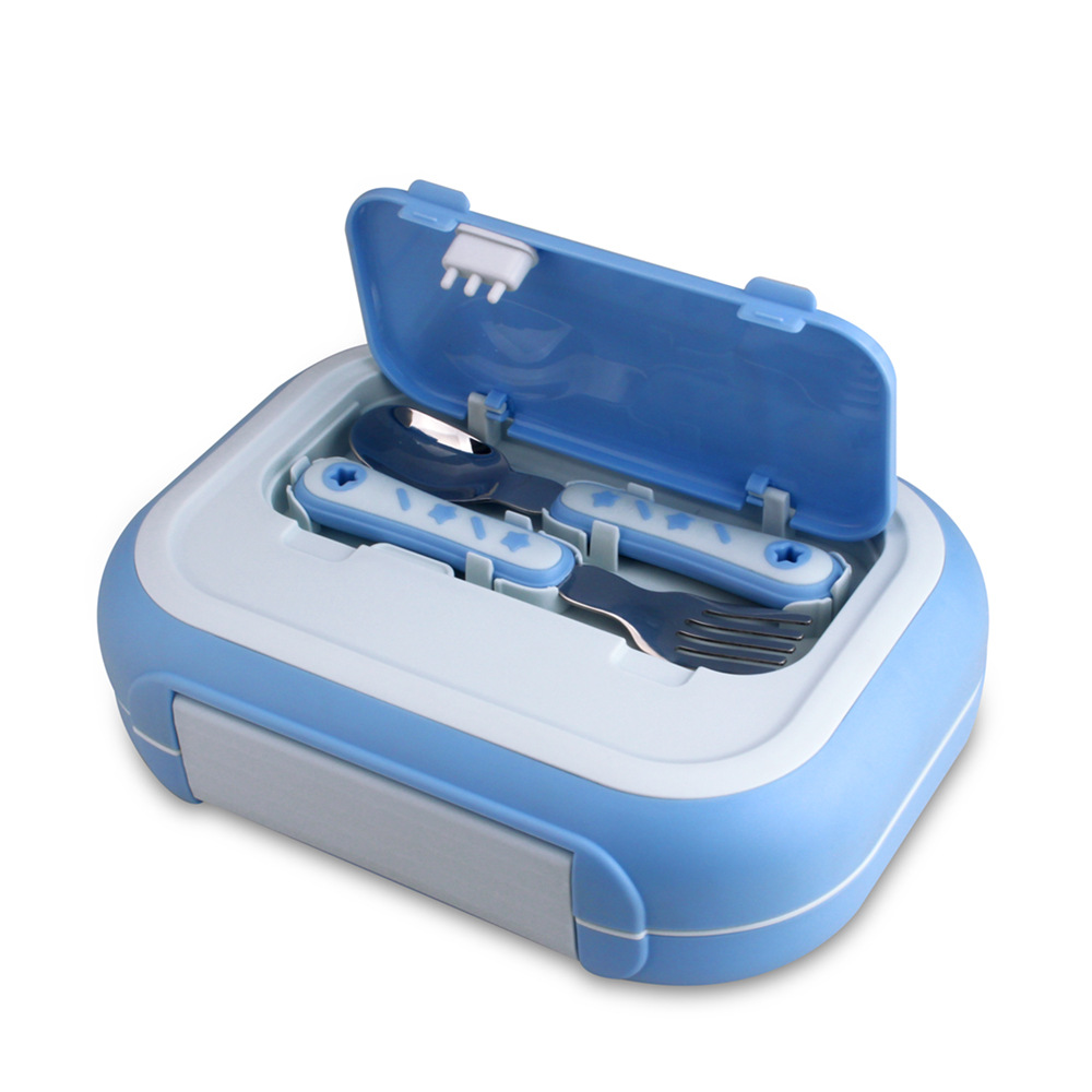 Caja de almuerzo de acero inoxidable 304 compartimento sellado caja de almuerzo con tapa almuerzo no olor estudiante lonchera portátil caja de almuerzo 840ml