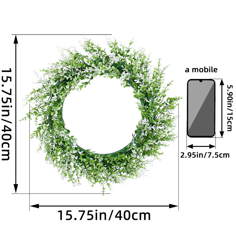 Primavera guirnalda primavera eucalipto guirnalda 2024 transfronteriza simulación guirnalda puerta colgando decoración del hogar al por mayor