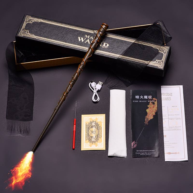 Varita mágica de fuego de Harry Potter varita mágica de fuego de alta calidad varita mágica de fuego de Hermione varita mágica de fuego de película de caza de curiosidades accesorios mágicos image 7