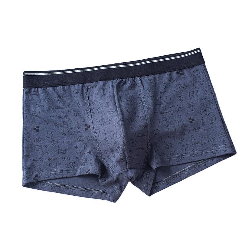 Ropa interior impresa de los hombres de la ropa interior del hueso del clavo de los hombres de la ropa interior del algodón de los hombres
