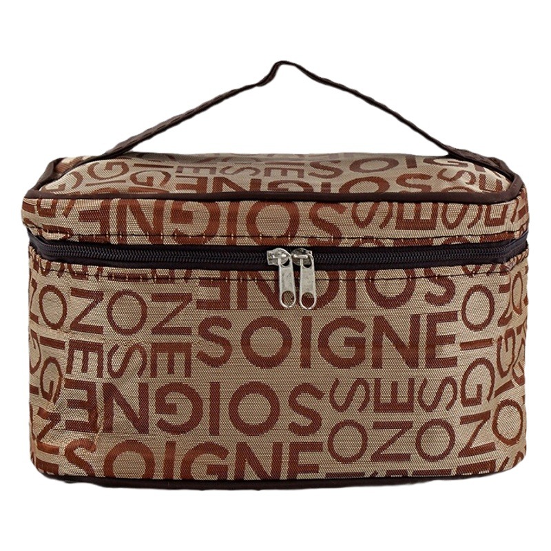 Manufacturer Supplies Cosmetic Bags, Portable Square Bags, Large Capacity Toiletry Bags for Foreign Trade, Lettered Cosmetic Bags, Yiwu Wholesale