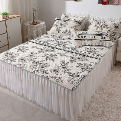 Four piece suit latex summer sleeping mat Borneol Bed skirt Summer quilt Double 2022 summer Borneol