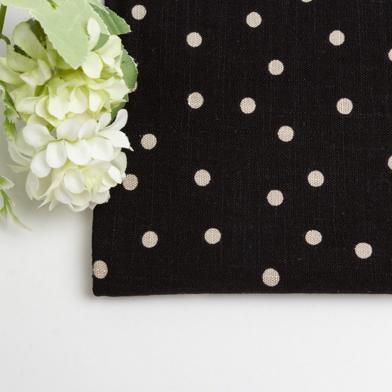 厂家直销  女春夏舒适民族风连衣裙 男女面料   亚麻粘竹节印花面