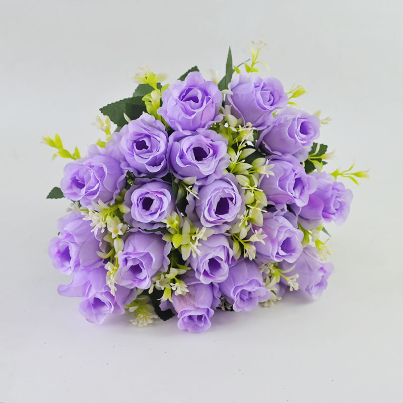 Rose 18 flores falsas flores flores de boda decoración suave decoración arco citación image 12