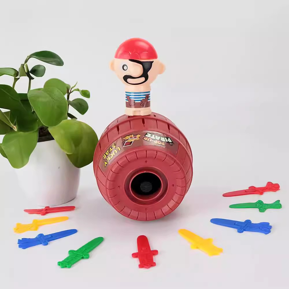 Piratas barril juguetes de hechicería juegos de mesa interactivos 24 espadas juegos accesorios niños rompecabezas espadas barril tío popularidad en línea