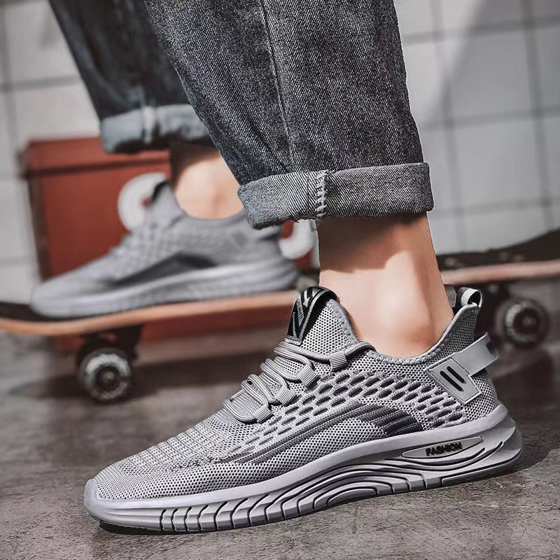 Men's Running Shoes, Men's Summer Black Shock-Absorbing Running Shoes, Mesh Breathable Men's Running Shoes, Unisex Running Shoes for Men