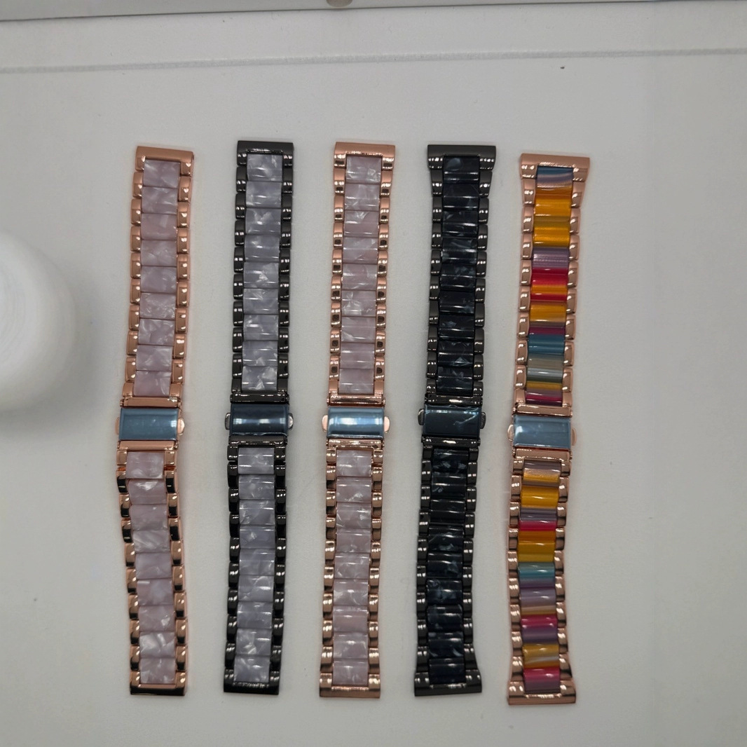 混搭锌合金间树脂表带适用Apple苹果手表腕带iwatch56789SE手表带