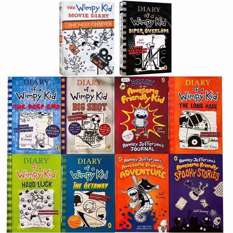 Английский дневник Бесхарактерного Ридера 1-25 Дневник Wimpy Kid Английский Глав Chapter Bridge Книга 25 томов