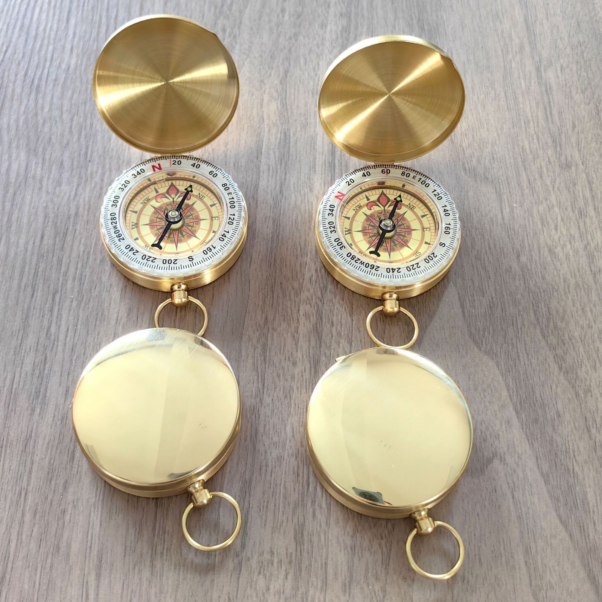 Mountaineering Camping Style G50 Flip-Top Brass Outdoor Compass Strong Luminous Multi-Functional High-Precision Compass High-End Pocket Watch