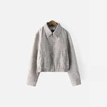 新意法春装新全羊毛软糯小短款韩版外套女修身夹克N3580