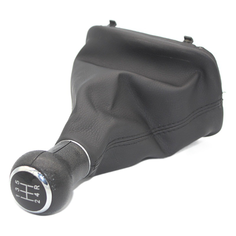 Funda Protectora para Palanca de Cambios de Coche Audi C6, Juego de Accesorios de Piel Negra para Pomo de Palanca de Cambios