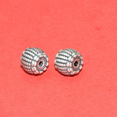 S99 Pure Silver Concave-Convex Spacer: Zərgərlik ara hissələri - no-6-85105mm-weighs-about-123g-barrel-beads