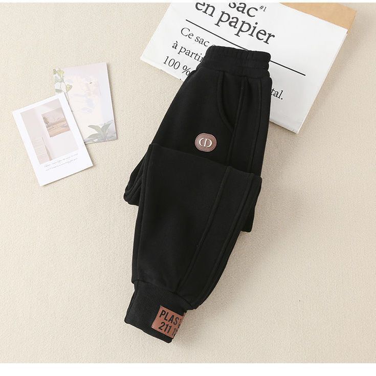 소녀 바지 스포츠 바지 여름 얇은 니킹 바지 운동복 바지 중학생을위한 캐주얼 바지 봄과 가을