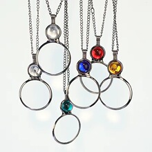 �羳���ص�ĸ�H���Y��Magnifying Glass Necklace gift�Ŵ��R��