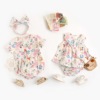 Children's overall, summer summer clothing for new born, brand bodysuit, Korean style, floral print, with short sleeve