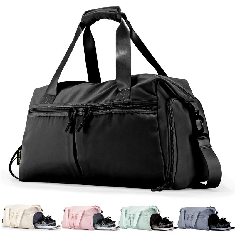 New Weekend Travel Bag with Shoe Compartment & Wet Bag Unisex Duffel Bag Travel Carry-on Gym Bag