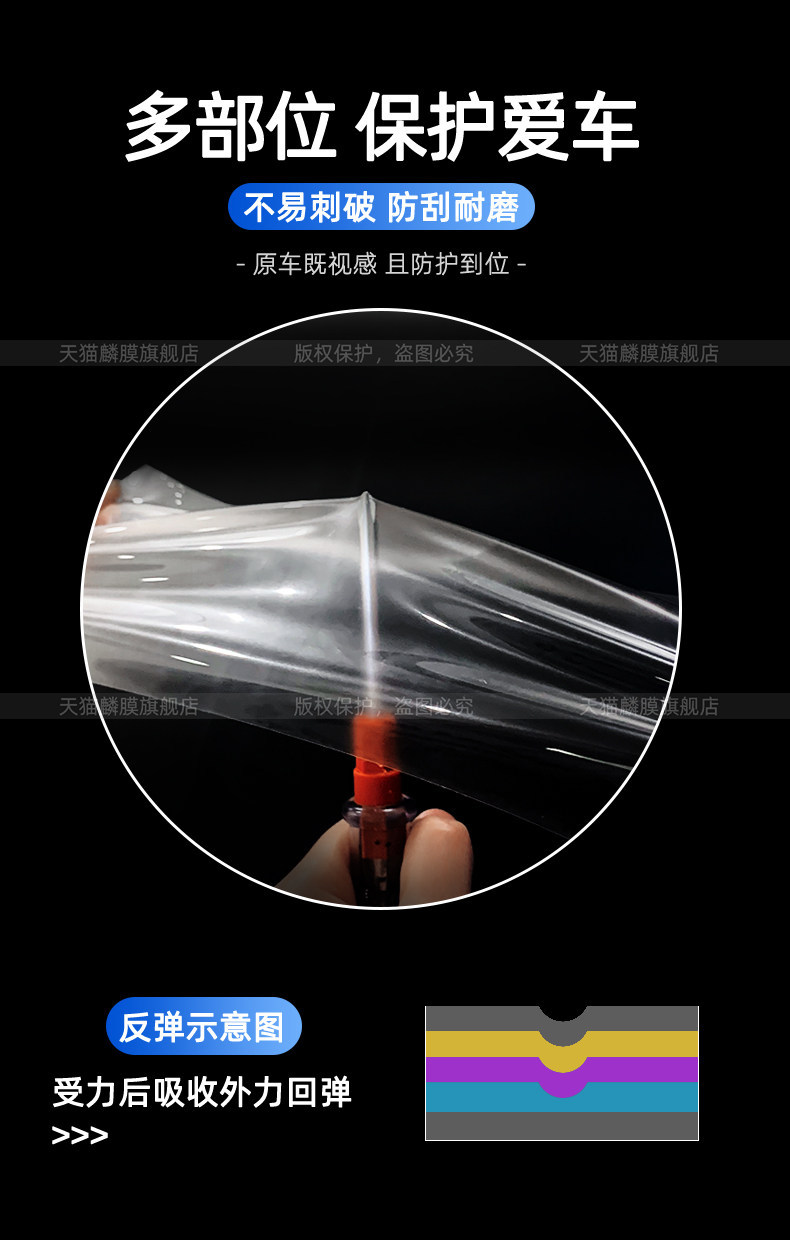 BYD Shark6 car logo front headlight light black protective film screen tempered film Shark6 interior modification