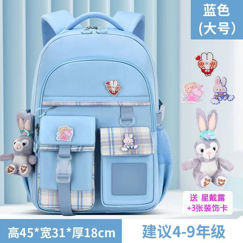 Nueva mochila escolar de estudiantes de secundaria, niñas de gran capacidad para reducir la carga 3 - 6 - 9 - 12 grados mochila de hombro para niños ligera